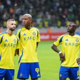 BAGHDAD, IRAQ - SEPTEMBER 16: Sadio Mane (R), Talisca (C) and Marcelo Brozovic (L) of Al Nassr are seen ahead of AFC Champions League football match between Al Nassr and Al-Shorta at Al-Madina Stadium in Baghdad, Iraq on September 16, 2024. Murtadha Al-Sudani / Anadolu/ABACAPRESS.COM,Image: 908513059, License: Rights-managed, Restrictions: , Model Release: no, Credit line: AA/ABACA / Abaca Press / Profimedia