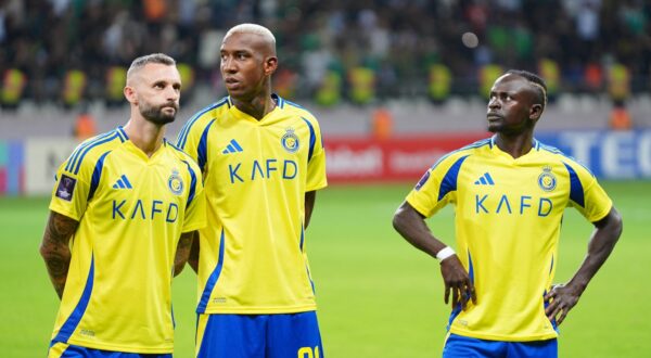 BAGHDAD, IRAQ - SEPTEMBER 16: Sadio Mane (R), Talisca (C) and Marcelo Brozovic (L) of Al Nassr are seen ahead of AFC Champions League football match between Al Nassr and Al-Shorta at Al-Madina Stadium in Baghdad, Iraq on September 16, 2024. Murtadha Al-Sudani / Anadolu/ABACAPRESS.COM,Image: 908513059, License: Rights-managed, Restrictions: , Model Release: no, Credit line: AA/ABACA / Abaca Press / Profimedia