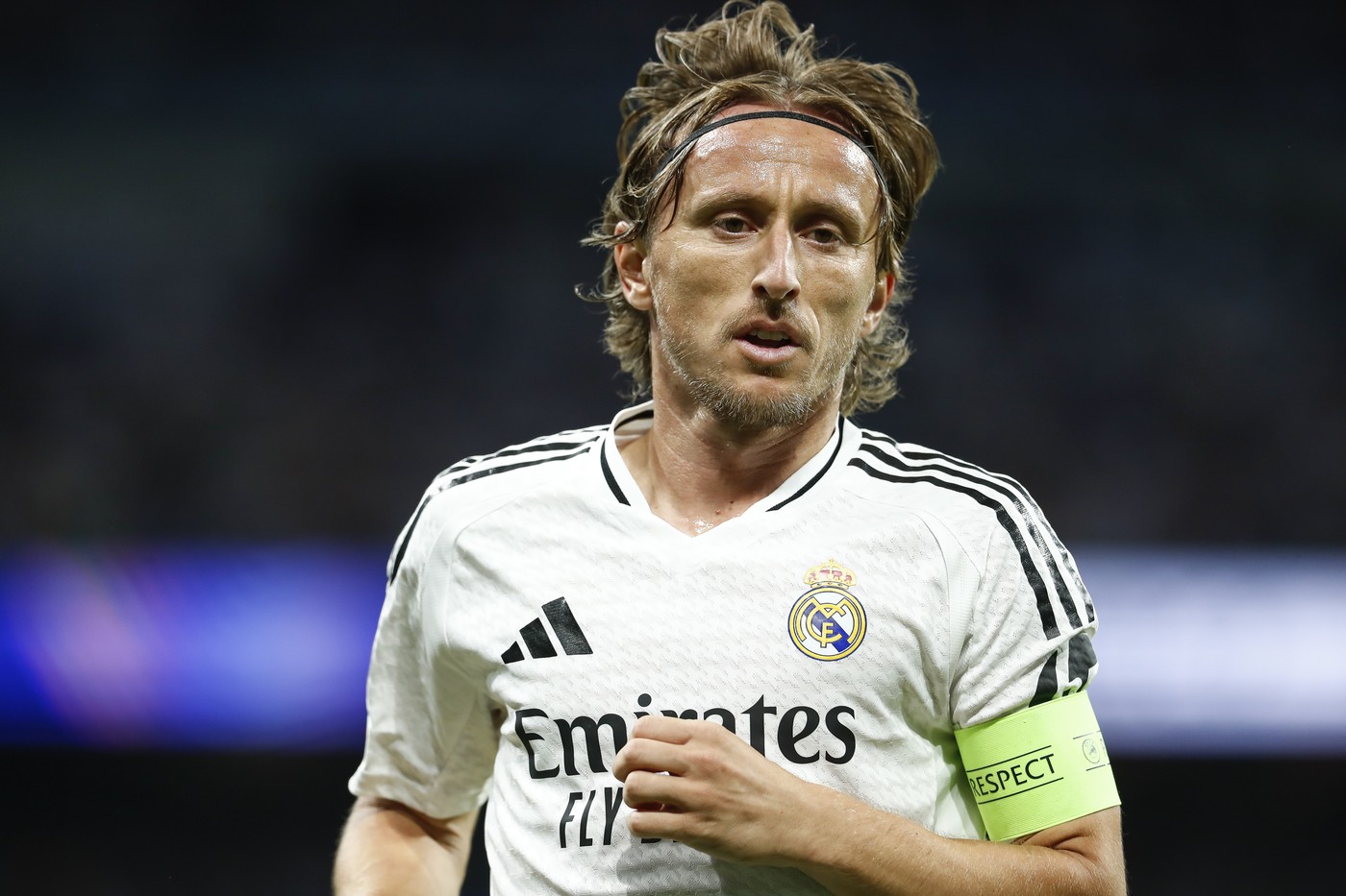 September 17, 2024, Madrid, Madrid, SPAIN: Luka Modric of Real Madrid looks on during the UEFA Champions League 2024/25 League Phase MD1 match between Real Madrid CF and VfB Stuttgart at Estadio Santiago Bernabeu on September 17, 2024 in Madrid, Spain.,Image: 909240021, License: Rights-managed, Restrictions: , Model Release: no, Credit line: Irina R. Hipolito / Zuma Press / Profimedia