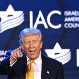 Former US President and Republican presidential candidate Donald Trump speaks at the Israeli-American Council National Summit in Washington, DC, on September 19, 2024.,Image: 909947381, License: Rights-managed, Restrictions: , Model Release: no, Credit line: Mandel NGAN / AFP / Profimedia