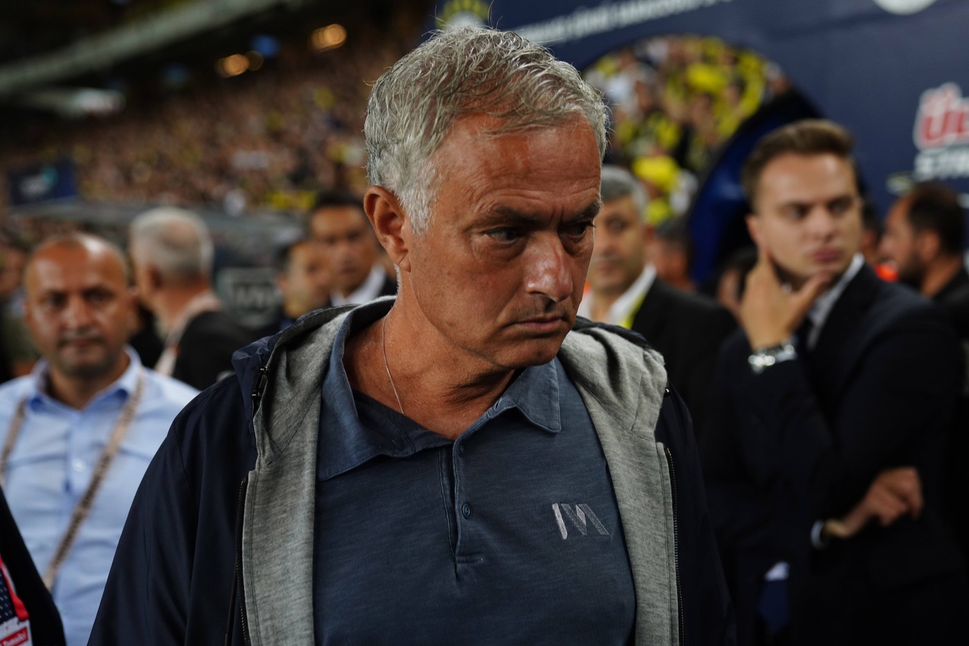 Coach Jose Mourinho of Fenerbahce during the Turkish Super League derby match between Fenerbahce and Glaatasaray at Ulker Stadium in Istanbul , Turkey on September 21 , 2024..  Photo by Fenerbahce v Galatasaray - Turkish Super League,Image: 910531935, License: Rights-managed, Restrictions: PUBLICATIONxNOTxINxTUR, Model Release: no, Credit line: Seskimphoto / imago sportfotodienst / Profimedia