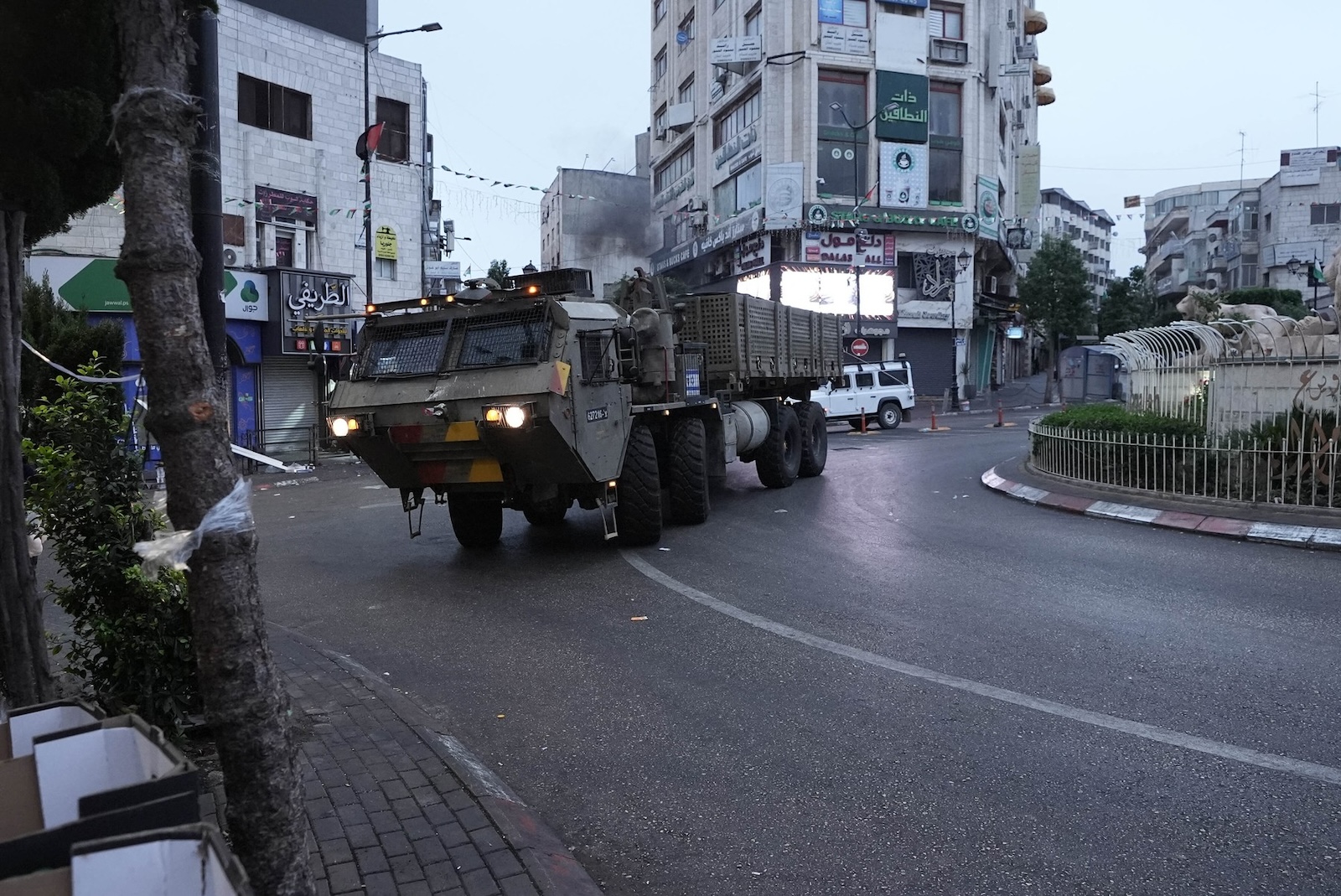 RAMALLAH, WEST BANK - SEPTEMBER 22: Israeli soldiers close Al Jazeera television's office in Ramallah, West Bank on September 22, 2024. In the news broadcasted on Al Jazeera television, it was reported that “heavily armed Israeli soldiers closed the television's office in Ramallah for 45 days by military order”. Issam Rimawi / Anadolu/ABACAPRESS.COM