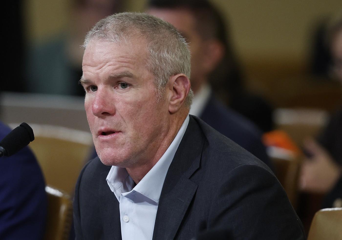 WASHINGTON, DC - SEPTEMBER 24: Former NFL quarterback Brett Favre testifies before the House Ways and Means Committee at the Longworth House Office Building on September 24, 2024 in Washington, DC. Favre testified on reforming Temporary Assistance for Needy Families (TANF) and the misuse of welfare funds.   Kevin Dietsch,Image: 911449085, License: Rights-managed, Restrictions: , Model Release: no, Credit line: Kevin Dietsch / Getty images / Profimedia