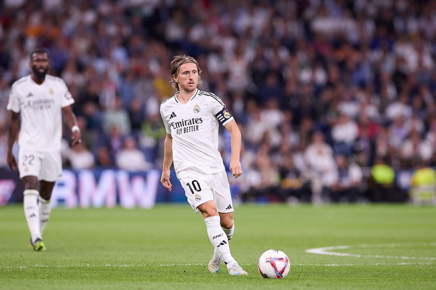 September 24, 2024, Madrid, Spain: Luka Modric of Real Madrid CF seen in action during the 2024/2025 La Liga EA Sports week 7 football match between Real Madrid CF and Deportivo Alaves at Santiago Bernabeu stadium. Final score: Real Madrid CF 3 :2 Deportivo Alaves,Image: 911557155, License: Rights-managed, Restrictions: , Model Release: no, Credit line: Federico Titone / Zuma Press / Profimedia