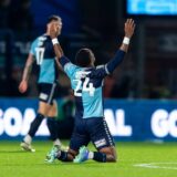 Richard Kone of Wycombe Wanderers celebrates his goal during the Carabao Cup match between Wycombe Wanderers and Aston Villa at Adams Park, High Wycombe, England on 24 September 2024. Copyright: xLiamxMcAvoyx PMI-6462-0224,Image: 912124366, License: Rights-managed, Restrictions: , Model Release: no, Credit line: Liam McAvoy / imago sportfotodienst / Profimedia