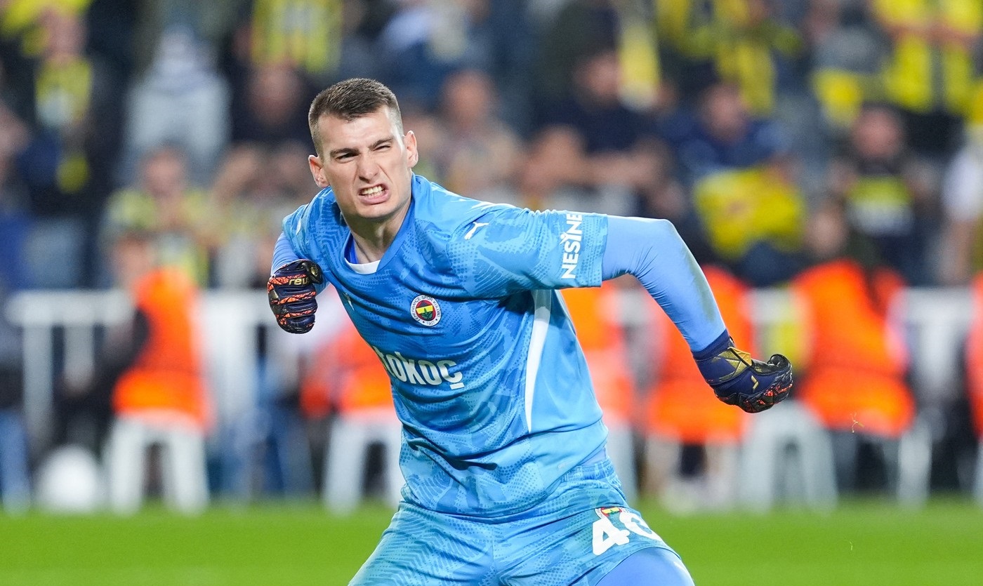 ISTANBUL, TURKIYE - SEPTEMBER 26: Goalkeeper Dominik Livakovic of Fenerbahce celebrates after saving a penalty during the UEFA Europa League first-week match between Fenerbahce and Union Saint-Gilloise at Ulker Fenerbahce Sukru Saracoglu Stadium in Istanbul, Turkiye on September 26, 2024. Agit Erdi Ulukaya / Anadolu/ABACAPRESS.COM,Image: 912335463, License: Rights-managed, Restrictions: , Model Release: no, Credit line: AA/ABACA / Abaca Press / Profimedia