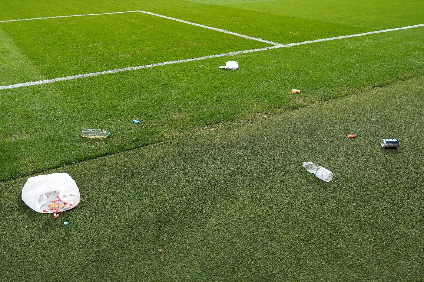 Objects thrown at Real Madrid player Thibaut Courtois by Atletico Madrid supporters during La Liga match Real Madrid v Atletico Madrid on September 29, 2024 in Madrid, Spain.,Image: 913948530, License: Rights-managed, Restrictions: , Model Release: no, Credit line: Acero/AlterPhotos/ABACA / Abaca Press / Profimedia