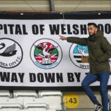 Swansea City v Cardiff City Sky Bet Championship Swansea City Fan before the Sky Bet Championship match at Swansea.com Stadium, Swansea Content Not Available For UK Newspapers Copyright: xGeraintxNicholasx FIL-15981-0012