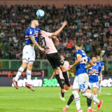 Edoardo Soleri Palermo F.C. in action against Cristiano Piccini U.C. Sampdoria during the Italian Serie BKT match between Palermo F.C. vs U.C. Sampdoria on 17/05/24 at the Renzo Barbera stadium in Palermo, Italy PUBLICATIONxNOTxINxITA Copyright: xVincenzoxOrlando/IPAxSportx/xipax/xx IPA_46198664 IPA_Agency_IPA46198664