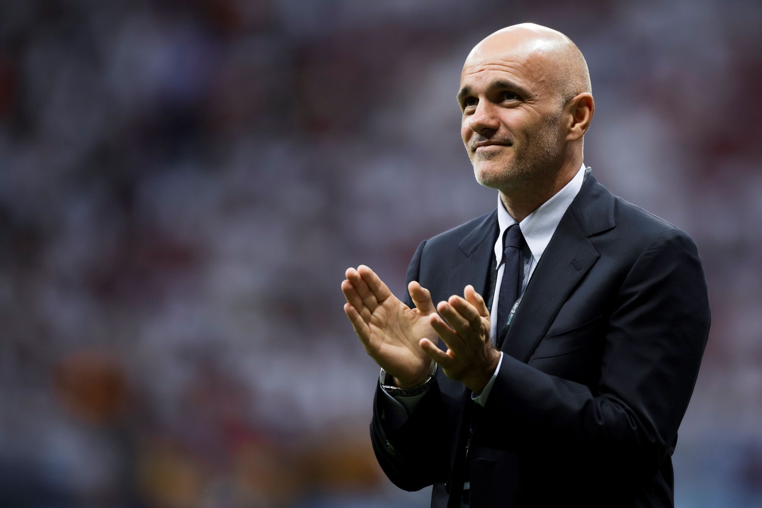 Real Madrid CF v Atalanta BC - UEFA Super Cup 2024 Luca Percassi gestures prior to the UEFA Super Cup 2024 football match between Real Madrid CF and Atalanta BC. Warsaw Poland Copyright: xNicolòxCampox