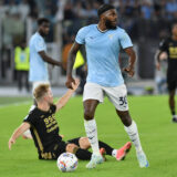 Soccer, Serie A match , Lazio v Hellas Verona Nuno Tavares of SS Lazio,Casper Tengstedt of Hellas Verona during the Serie A match between Lazio v Hellas Verona at Olympic stadium, Italy, Sep 16th, 2024. Imago-Images/Emmefoto Copyright: xImago-Images/Emmefotox