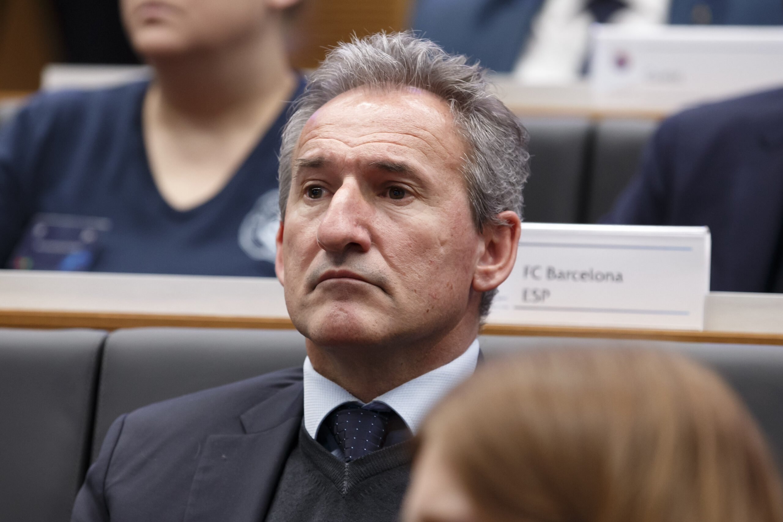 Txiki Begiristain, Director of Manchester City FC, attends the drawing of the matches for the Champions League 2018/19 quarter-finals at the UEFA headquarters in Nyon, Switzerland, Friday, March 15, 2019. (Salvatore Di Nolfi/Keystone via AP)