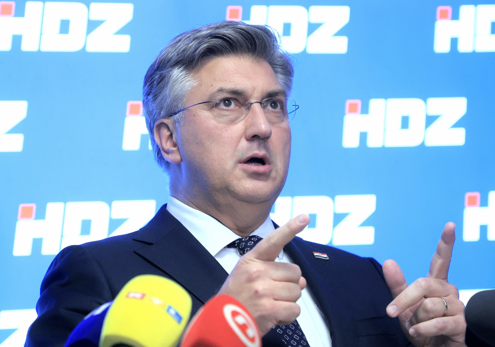 Zagreb,21.10.2024. Nakon konstituirajuća sjednica predsjedništva HDZ-a,Andrej Plenković dao je izjavu za medije. foto HINA/ Tomislav Pavlek/ tp