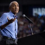 UNITED STATES - OCTOBER 10: Former President Barack Obama speaks during a rally for Vice President Kamala Harris and her running mate Gov. Tim Walz in the Fitzgerald Field House at the University of Pittsburgh on Thursday, October 10, 2024. (Tom Williams/CQ Roll Call/Sipa USA),Image: 919437067, License: Rights-managed, Restrictions: *** World Rights *** Minimum Rates Apply in the US: $75 for Print, $20 for Web ***, Model Release: no, Credit line: CQ-Roll Call / ddp USA / Profimedia