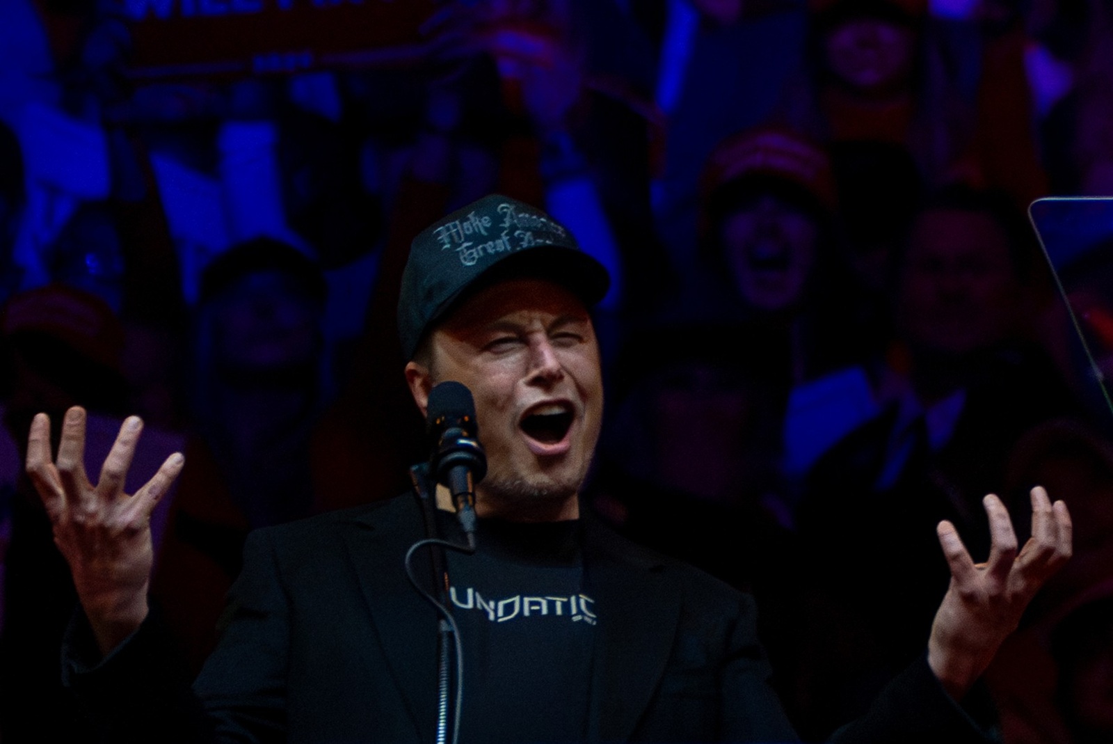 Elon Musk speaks at a rally in support of Donald Trump. Republican presidential candidate Donald Trump held a rally at Madison Square Garden as the United States presidential election enters its final 10 days.,Image: 927259044, License: Rights-managed, Restrictions: *** World Rights ***, Model Release: no, Credit line: SOPA Images / ddp USA / Profimedia