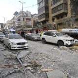 epa11635897 Damaged cars following an Israeli military strike, in Beirut, Lebanon, 01 October 2024. According to the Lebanese National News Agency (NNA), Israel targeted two areas in the southern suburbs of Beirut. The Israeli army (Tsahal) said it conducted 'a precise strike' on Beirut on 01 October.  EPA/WAEL HAMZEH