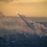 epa11638058 (FILE) - A rocket is launched from the coastal Gaza strip towards Israel by militants of the Ezz Al-Din Al Qassam militia, the military wing of Hamas movement, in Gaza City, 07 October 2023 (reissued 02 October 2024). Upcoming 07 October 2024, marks one year since the Palestinian militant group Hamas launched a surprise attack on Israel, killing 1,200, and one year since Israel began its war on Gaza, killing more than 41,000 and destroying the Palestinian enclave. On 07 October 2023, armed Palestinian groups led by Hamas launched a deadly assault on Israel, with rocket launches and thousands of militants breaching the Gaza-Israel security barrier to attack Israeli communities and military bases near Gaza and central Israel and taking dozens of hostages. Israel, then, officially declared a state of war against Hamas, setting the stage for a major military response in the strip.  EPA/MOHAMMED SABER