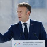 epa11641713 France's President Emmanuel Macron delivers the opening speech during the 19th Francophonie Summit at the International City of the French Language in Villers-Cotterets, France, 04 October 2024. The representatives of more than 100 states and governments take part in the 19th Francophonie Summit in Villers-Cotterets held on 04 and 05 October 2024. The Cite internationale de la langue francaise is dedicated to the French language and French-speaking cultures.  EPA/LUDOVIC MARIN / POOL  MAXPPP OUT