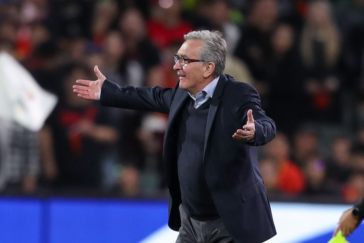 epa11652062 Branko Ivankovic, head coach of China, gestures during the Men's World Cup 2026 qualifier match between Australia and China at Adelaide Oval in Adelaide, Australia, 10 October 2024.  EPA/MATT TURNER AUSTRALIA AND NEW ZEALAND OUT