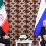 TURKMENISTAN, ASHGABAT - OCTOBER 11, 2024: Iran's President Masoud Pezeshkian and his Russian counterpart Vladimir Putin hold a meeting. Alexander Shcherbak/TASS,Image: 919731168, License: Rights-managed, Restrictions: , Model Release: no, Credit line: Alexander Shcherbak / TASS / Profimedia