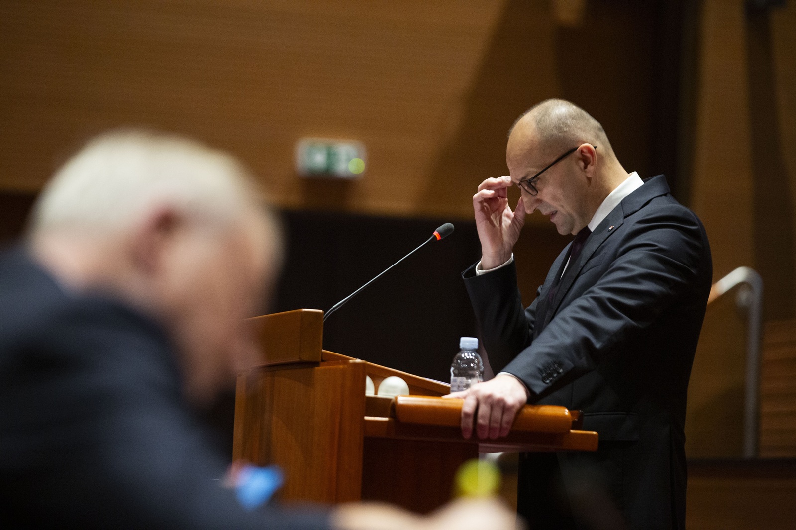 Varšava, 22.10.2024. - Konferencija za medije Marijana Pavličeka u saboru.  Na fotografiji Ivan Anušić.  foto HINA/ Daniel KASAP/ dk