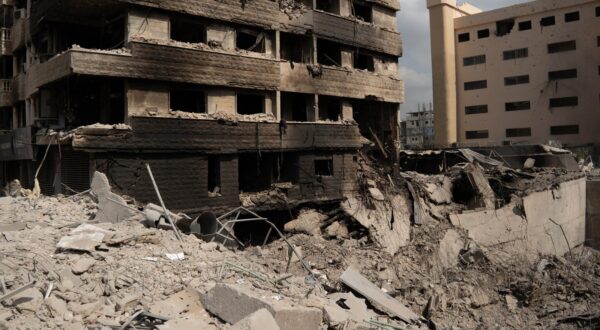 BEIRUT, LEBANON - OCTOBER 12: An extensive destruction are seen near Al Rassoul Al Azam Hospital following an Israeli attack on the Dahiyeh region of Beirut, Lebanon, on October 12, 2024. Surrounding buildings are severely damaged as Israeli strikes continue to target the southern part of the Lebanese capital. Stringer / Anadolu/ABACAPRESS.COM,Image: 920050184, License: Rights-managed, Restrictions: , Model Release: no, Credit line: AA/ABACA / Abaca Press / Profimedia