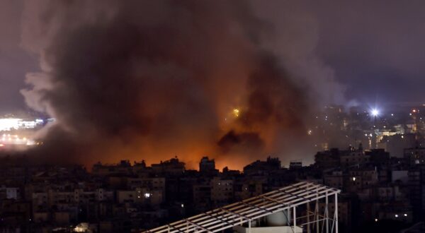 BEIRUT, LEBANON - OCTOBER 04: Smokes and flames rise over Dahieh area after the Israeli army carried out airstrikes in the south of the capital Beirut, Lebanon on October 04, 2024. Ramiz Dallah / Anadolu/ABACAPRESS.COM,Image: 916110204, License: Rights-managed, Restrictions: , Model Release: no, Credit line: AA/ABACA / Abaca Press / Profimedia