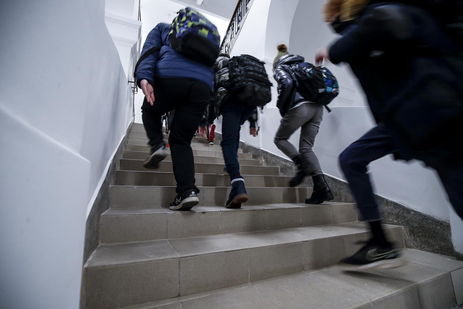 10.01.2022., Zagreb - OS Miroslav Krleza prva je obnovljena skola u Zagrebu nakon potresa, danas ucenici visih razreda dolaze na nastavu. Photo: Slavko Midzor/PIXSELL