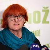 01.10.2024., Zagreb - Konferencija za medije povodom Medjunarodnog dana starijih osoba. Na konferenciji su o temi prava starijih osoba govorili koordinatorica stranke Mozemo! Sandra Bencic, te saborske zastupnice Rada Boric i Jelena Milos, kao i saborski zastupnik Marin Zivkovic. Photo: Goran Stanzl/PIXSELL