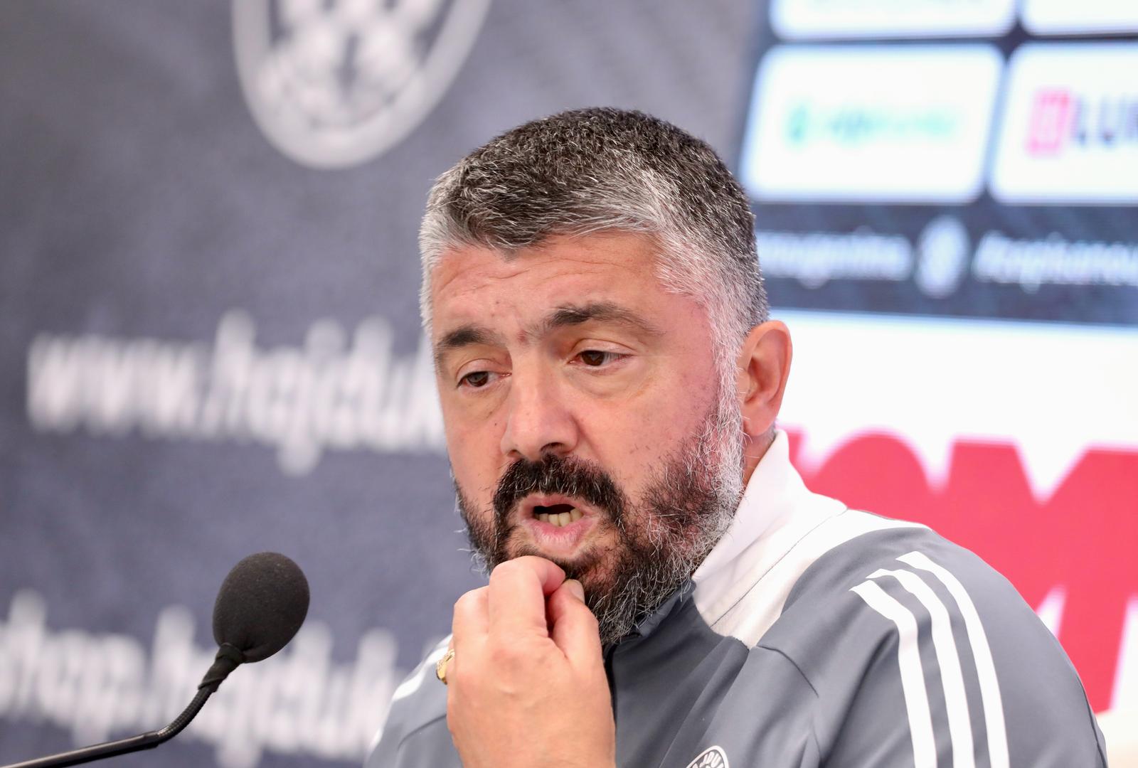 05.10.2024., Split - Gennaro Gattuso odrzao konferenciju za medije uoci 9. kola SuperSport HNL u kojem Hajduk igra protiv Sibenika. Photo: Ivo Cagalj/PIXSELL