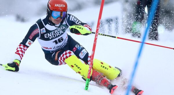 06.01.2022., Zagreb - Prva voznja muskog slaloma Audi FIS Svjetskog skijaskog kupa Snow Queen Trophy 2022. Filip Zubcic Photo: Matija Habljak/PIXSELL