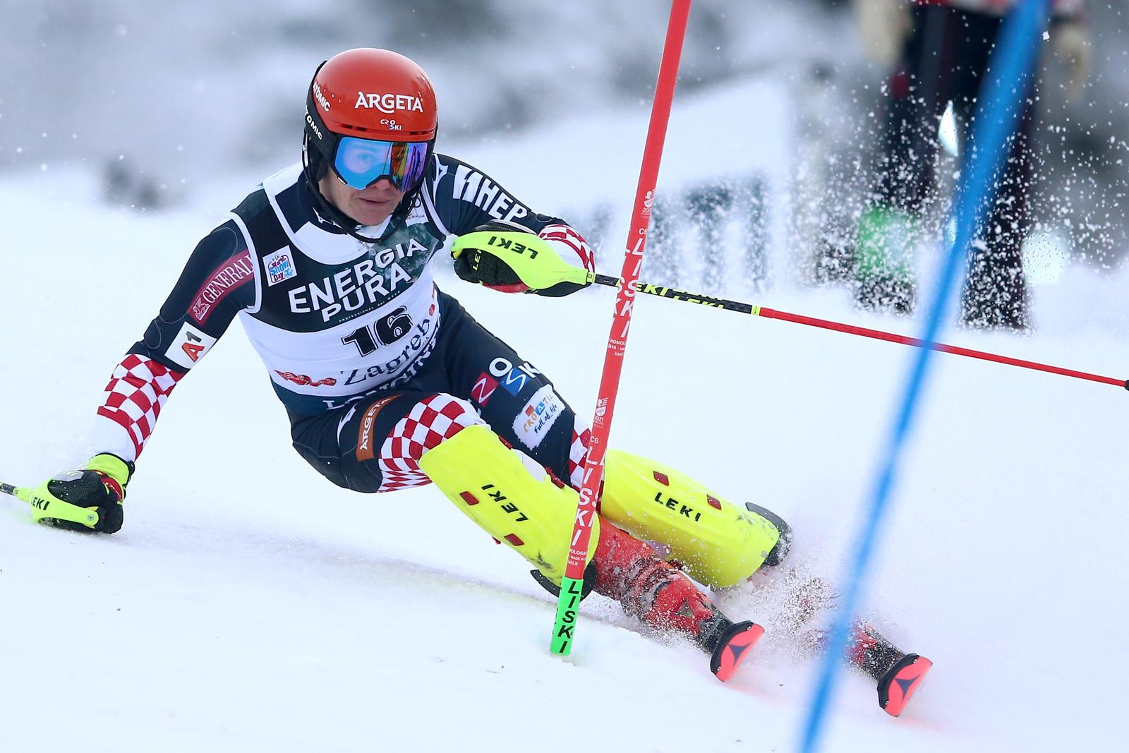 06.01.2022., Zagreb - Prva voznja muskog slaloma Audi FIS Svjetskog skijaskog kupa Snow Queen Trophy 2022. Filip Zubcic Photo: Matija Habljak/PIXSELL