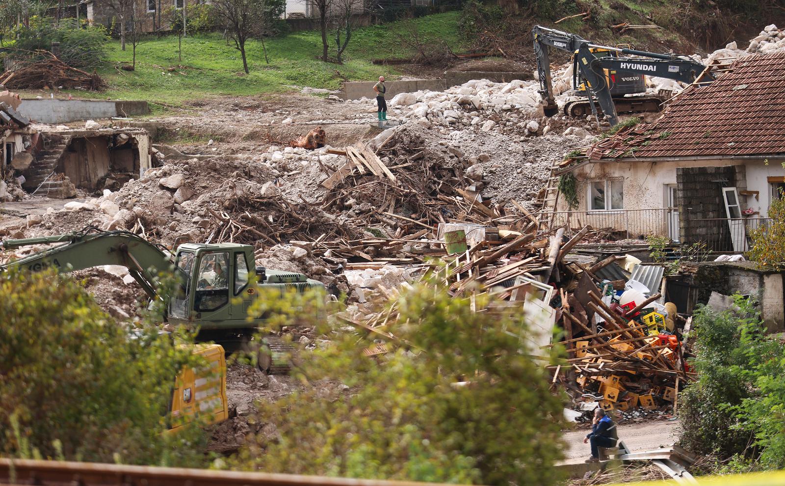 06.10.2024., Donja Jablanica, Bosna i Hercegovina - Posljedice poplava i odrona u Donjoj Jablanici. Photo: Armin Durgut/PIXSELL