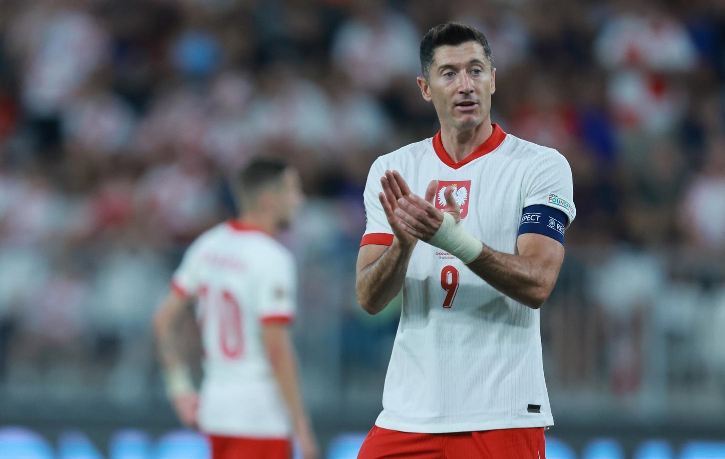 08.09.2024., Opus Arena, Osijek - UEFA Liga nacija, Liga A, skupina 1, 2. kolo, Hrvatska - Poljska. Robert Lewandowski. Photo: Davor Javorovic/PIXSELL