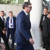 09.10.2024., Dubrovnik, Predsjednik Vlade Republike Hrvatske Andrej Plenkovic i predsjednik Ukrajine Volodimir Zelenski domacini su 3. sastanka na vrhu Ukrajina – Jugoistocna Europa, koji se odrzava u Dubrovniku. Dolasci predsjednika drzava i vlada. Predsjednik Vlade Andrej Plenkovic i predsjednik Ukrajine Volodimir Zelenski docekali su predsjednike drzava i vlada koje sudjeluju na Summitu. Aleksandar Vucic Predsjednik Srbije Photo: Marko Lukunic/PIXSELL