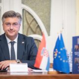 10.10.2024., Zagreb - Predsjednik Vlade Andrej Plenkovic sudjelovao je na predstavljanju spomenice Hrvatske paneuropske unije povodom 33 godine rada Hrvatske paneuropske unije. Bogat sadrzaj na 320 stranica donosi govore, clanke, pisma, izjave, rezolucije, izvatke iz tiska, prikaze, intervjue, fotografije i druga svjedocanstva o radu Hrvatske paneuropske unije za razdoblje od 1991. do 2024. Nakladnik je Hrvatska paneuropska unija, urednici su Mislav Jezic i Pavo Barisic, a uz njih urednistvo cine Vanja Gavran i Zeljko Obad. Prijelom i graficku obradu potpisuje Zeljko Obad, a knjigu je tiskao Grafomark d.o.o., Zagreb. Spomenica je tiskana uz potporu Zaklade Konrada Adenauera. Photo: Neva Zganec/PIXSELL