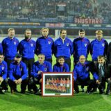 17.11.2010., stadion Maksimir, Zagreb - Kvalifikacijska utakmica za Euro 2012. Hrvatska - Malta. Tonci Gabric, Aljosa Asanovic, Drazen Ladic, Vlado Kasalo, Mladen Mladenovic, Zoran Vulic, Ivan Cvjetkovic, Kujtim Shala, Marko Mlinaric, Gregor Zidan, Drago Celic, Sasa Person,Zorislav Srebric, Zdenko Kobescakr