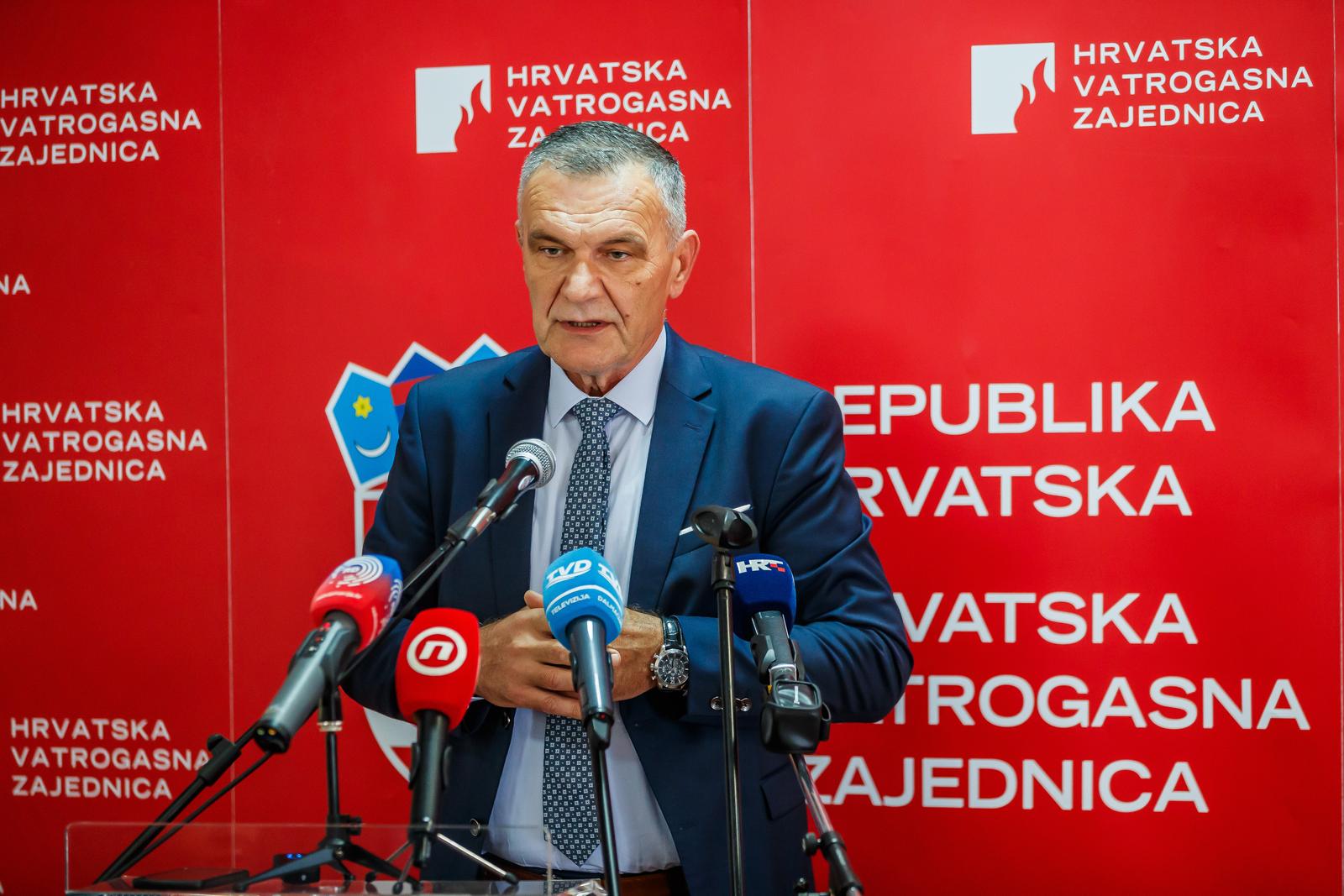 11.06.2024., Divulje - Hrvatska vatrogasna zajednica odrzala je u zapovijednom centru na Divuljama presicu o nadolazecoj pozarnoj sezoni. Photo: Zvonimir Barisin/PIXSELL