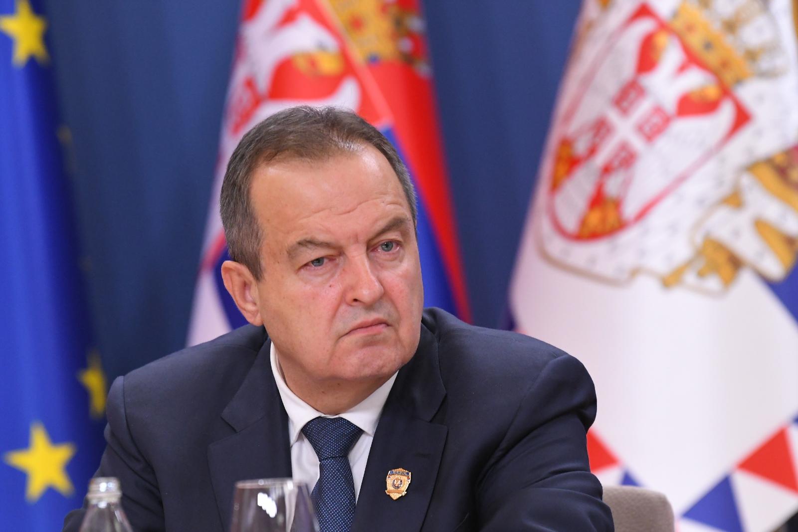 11, August, 2024, Belgrade - The President of the Republic of Serbia, Aleksandar Vucic, addressed the citizens at the Palace of Serbia. Ivica Dacic.   

11, avgust, 2024, Beograd - Predsednik Republike Srbije Aleksandar Vucic obratio se gradjanima u Palati Srbija.    Photo: R.Z./ATAImages/PIXSELL