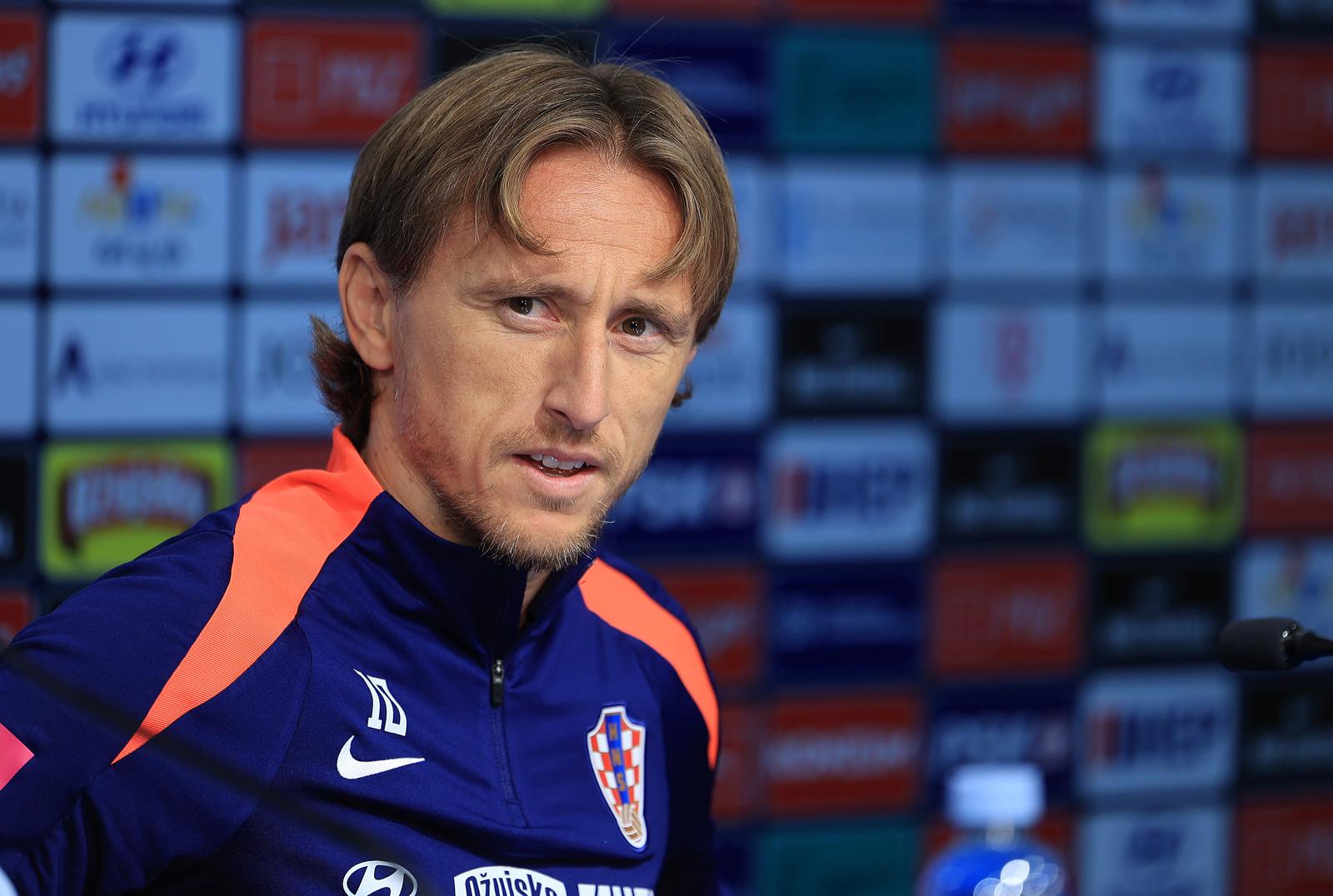 11.10.2024., stadion Maksimir, Zagreb - Konferencija za medije Hrvatske nogometne reprezentacije, Luka Modric i Zlatko Dalic Photo: Marko Prpic/PIXSELL