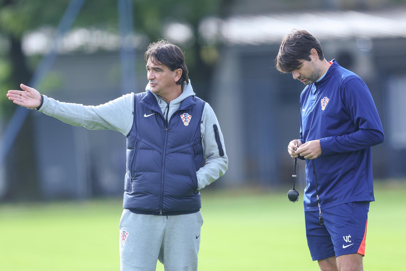 13.10.2024., Zagreb -  Regeneracijski trening hrvatske nogometne reprezentacije. izbornik Zlatko Dalic, trener Vedran Corluka Photo: Matija Habljak/PIXSELL