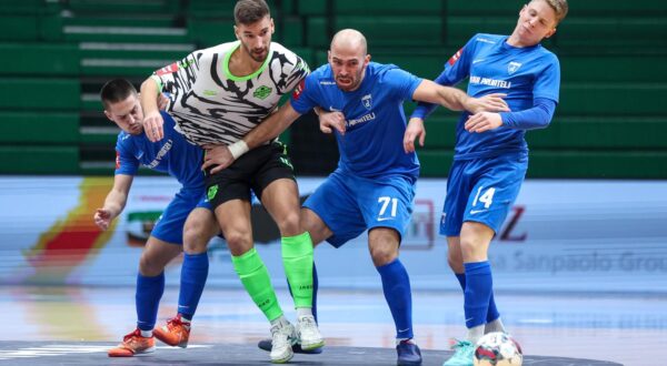 14.10.2024., KC Drazen Petrovic, Zagreb - Hrvatski malonogometni superkup 2024., finale, MNK Futsal Dinamo - MNK Olmissum. Photo: Slavko Midzor/PIXSELL