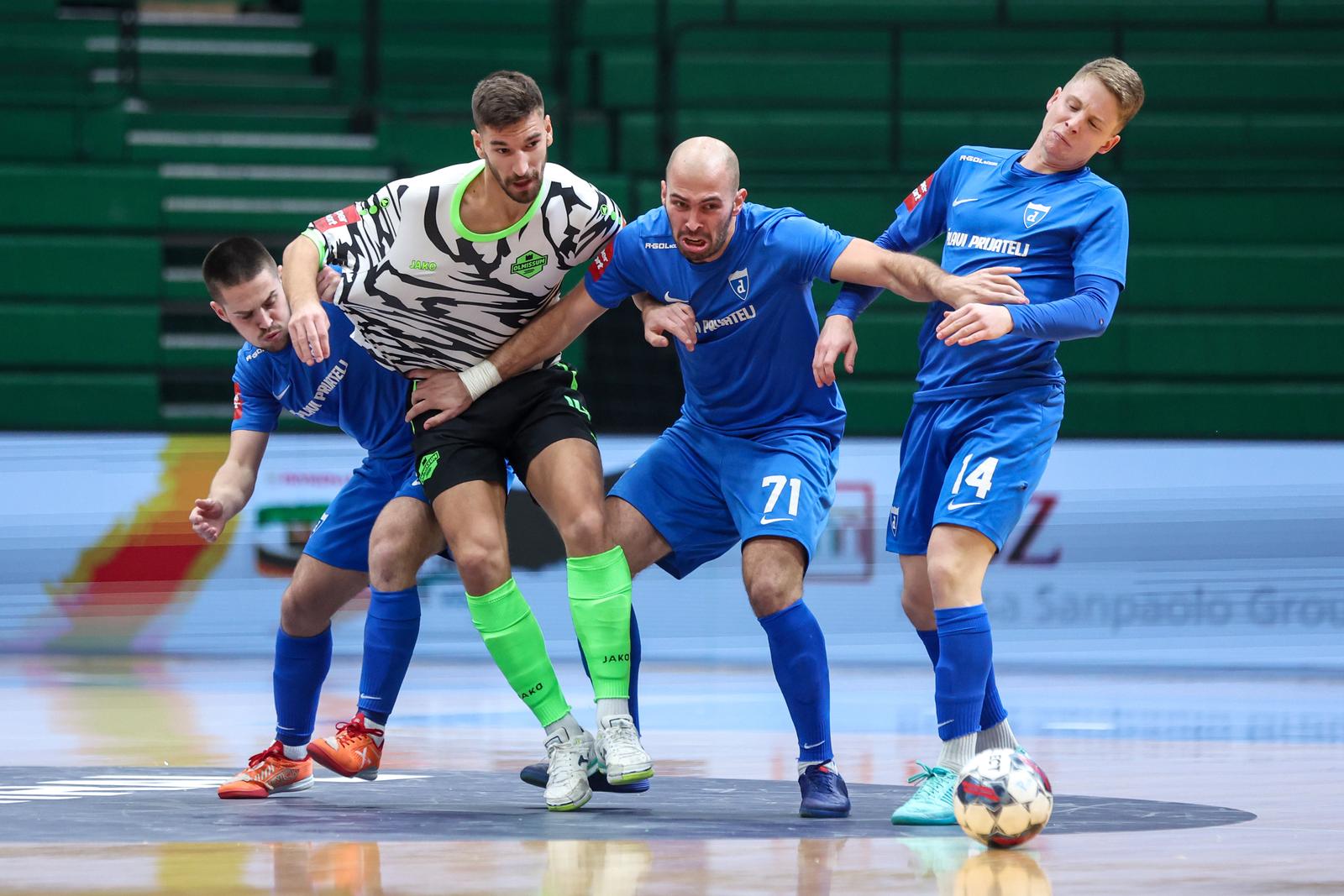 14.10.2024., KC Drazen Petrovic, Zagreb - Hrvatski malonogometni superkup 2024., finale, MNK Futsal Dinamo - MNK Olmissum. Photo: Slavko Midzor/PIXSELL