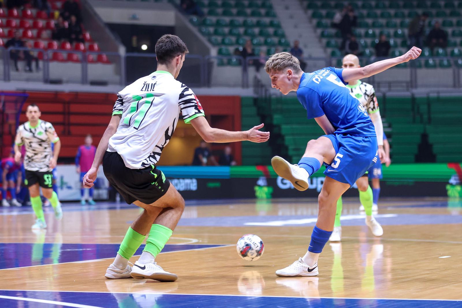 14.10.2024., KC Drazen Petrovic, Zagreb - Hrvatski malonogometni superkup 2024., finale, MNK Futsal Dinamo - MNK Olmissum. Photo: Slavko Midzor/PIXSELL