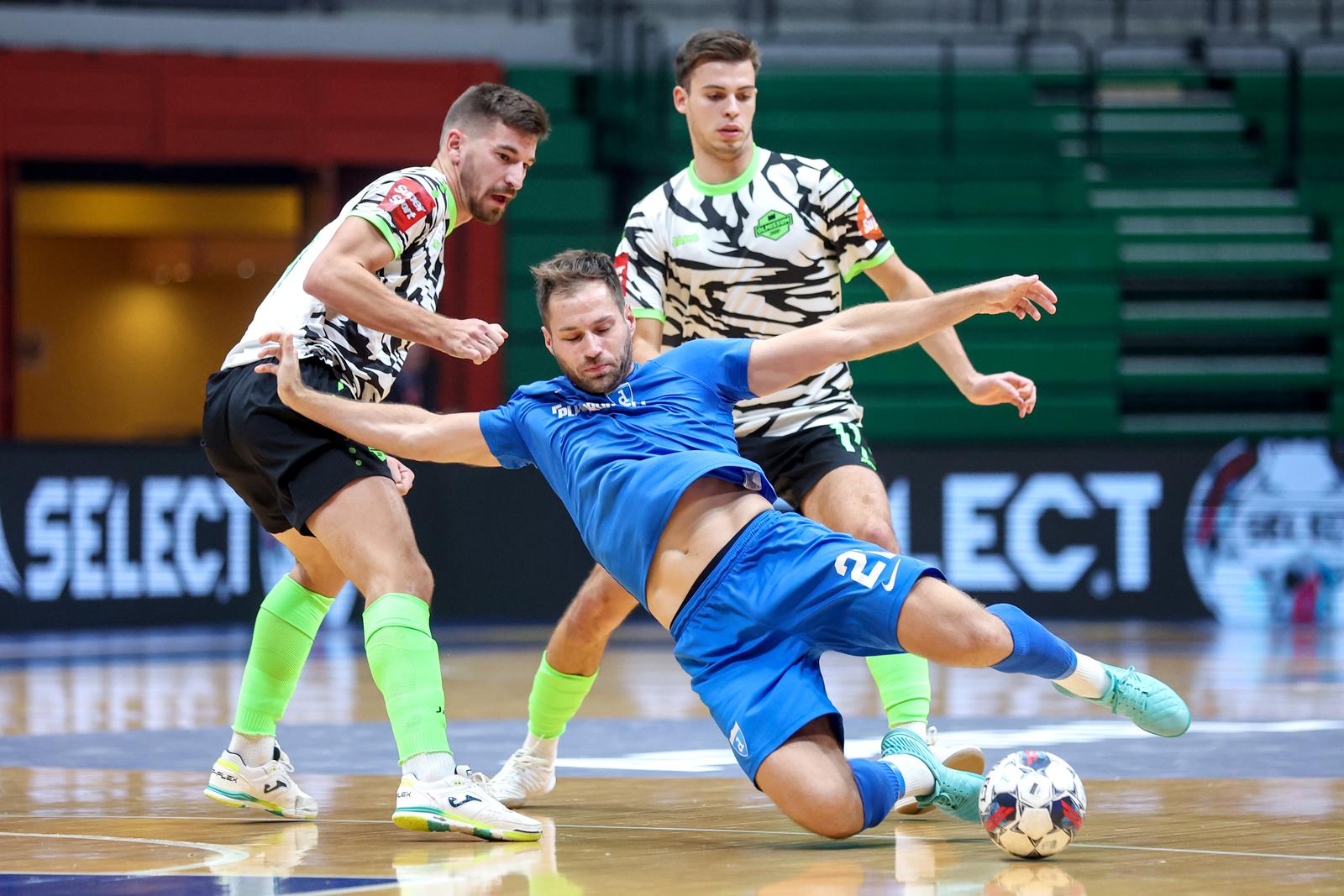 14.10.2024., KC Drazen Petrovic, Zagreb - Hrvatski malonogometni superkup 2024., finale, MNK Futsal Dinamo - MNK Olmissum. Photo: Slavko Midzor/PIXSELL