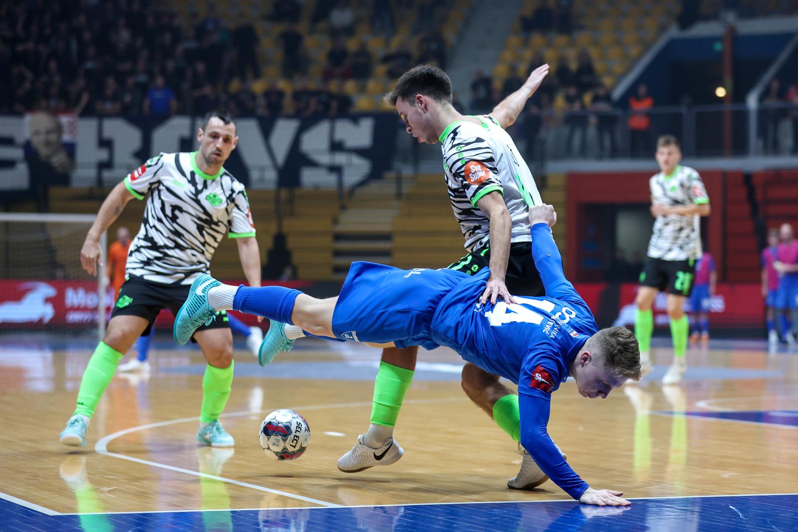 14.10.2024., KC Drazen Petrovic, Zagreb - Hrvatski malonogometni superkup 2024., finale, MNK Futsal Dinamo - MNK Olmissum. Photo: Slavko Midzor/PIXSELL