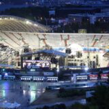 15.07.2016., Split - Zbog jake bure i kise odgodjen je pocetak festivala Ultra Europe. Prazan stadion Poljud na kojem ce se odrzati Ultra Europe Festival."nPhoto: Borna Filic/PIXSELL