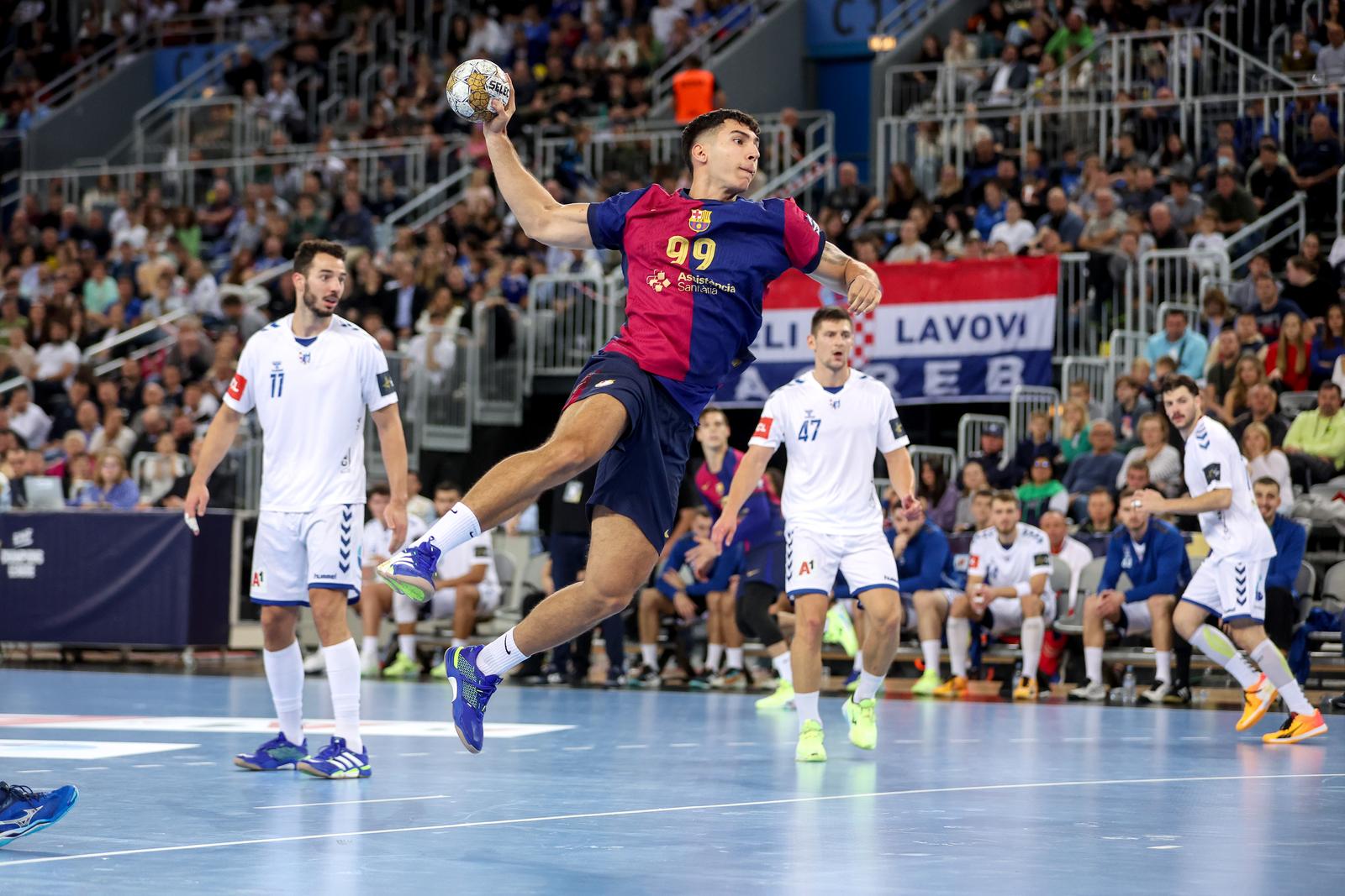 16.10.2024., Arena Zagreb, Zagreb - Machineseeker EHF Liga prvaka, skupina B, 05. kolo, RK Zagreb - FC Barcelona HB. Javier Rodriguez Photo: Igor Kralj/PIXSELL