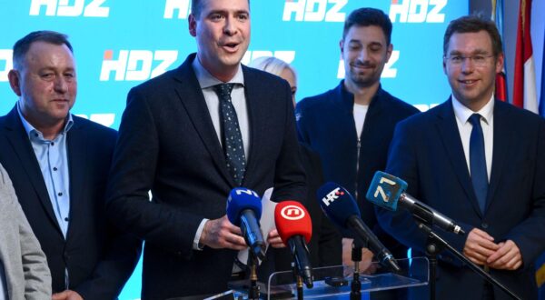 16.10.2024., Zagreb - Mislav Herman na konferenciji za medije u prostorijama Gradskog odbora HDZ-a u Gundulicevoj ulici najavio je kandidaturu za gradonacelnika Zagreba. Photo: Marko Lukunic/PIXSELL