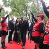 18.10.2024., Samobor - Predsjednik Republike stigao je na svecanu sjednici Gradskog vijeca Grada Samobora povodom obiljezavanja Dana Grada. Docekala ga je gradonacelnica Petra Skrobot Photo: Zeljko Hladika/PIXSELL